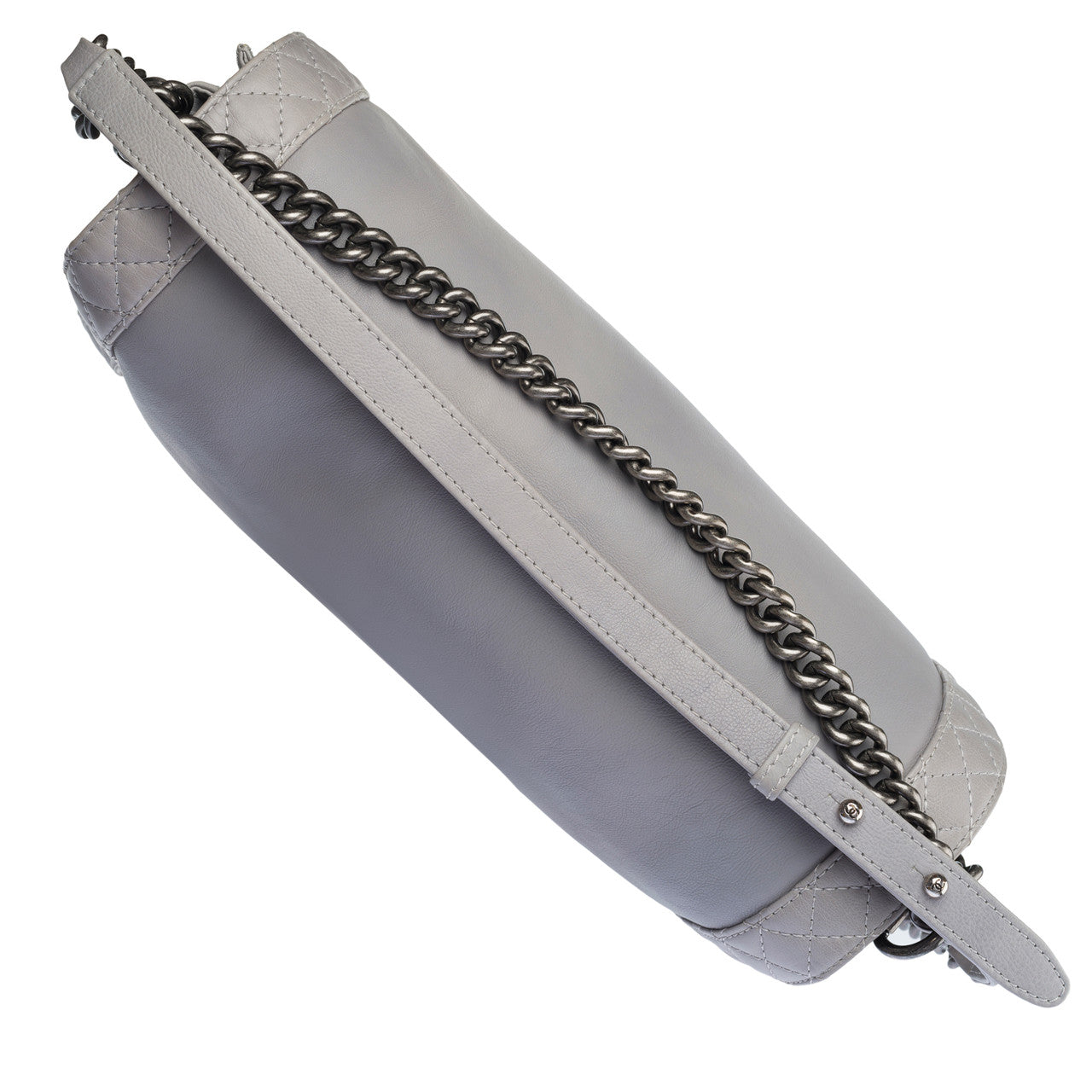 Sac CHANEL Boy en Cuir Gris - 101696