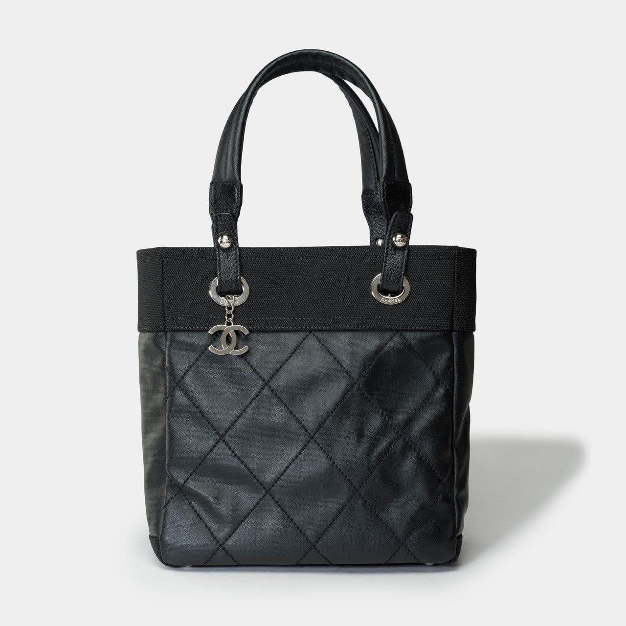 Sac CHANEL Petite Shopping Tote en Cuir Noir - 101698