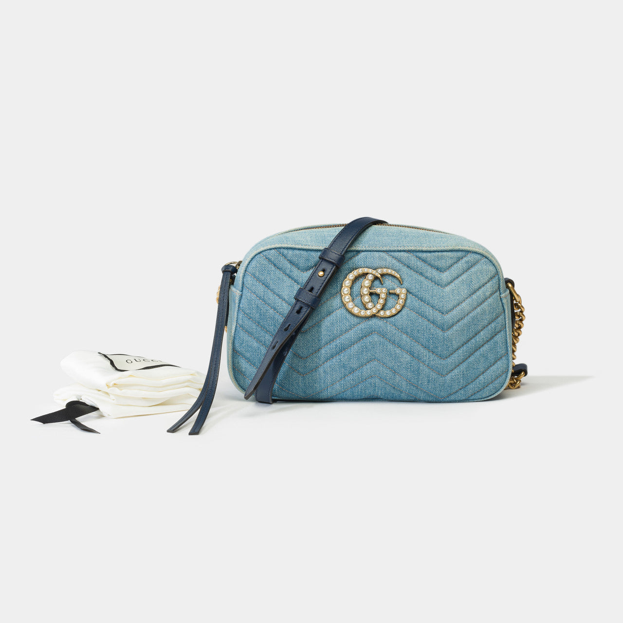 Sac GUCCI Marmont en Denim Bleu - 101769