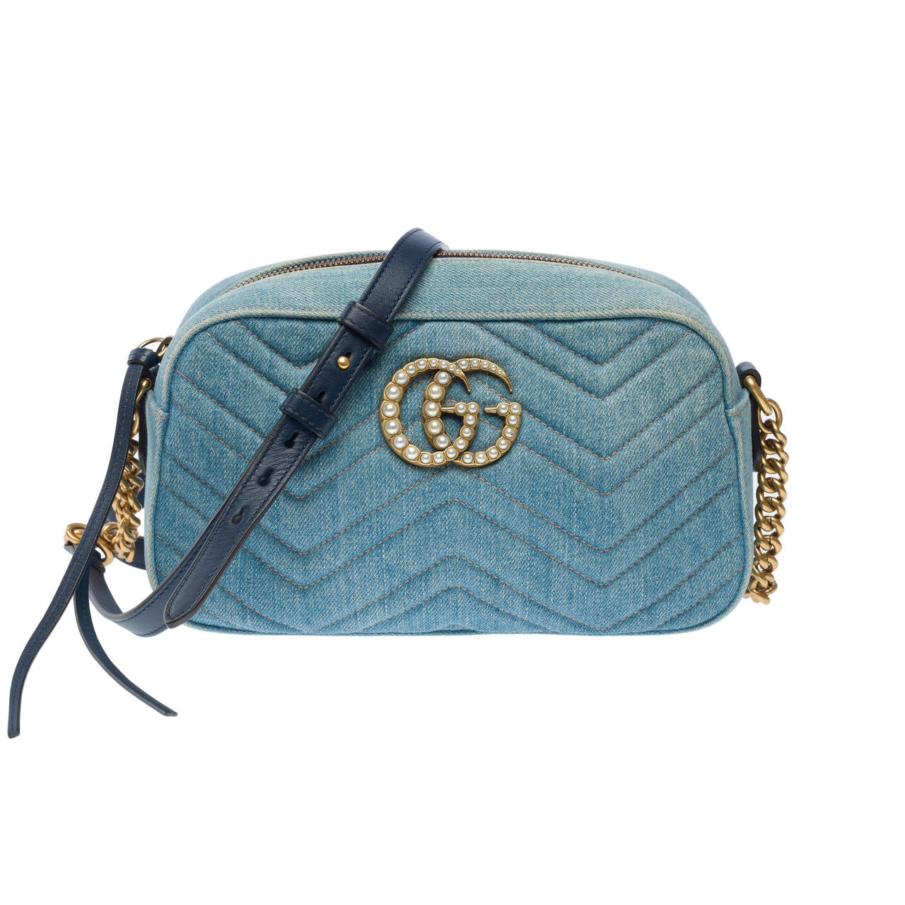 Sac GUCCI Marmont en Denim Bleu - 101769