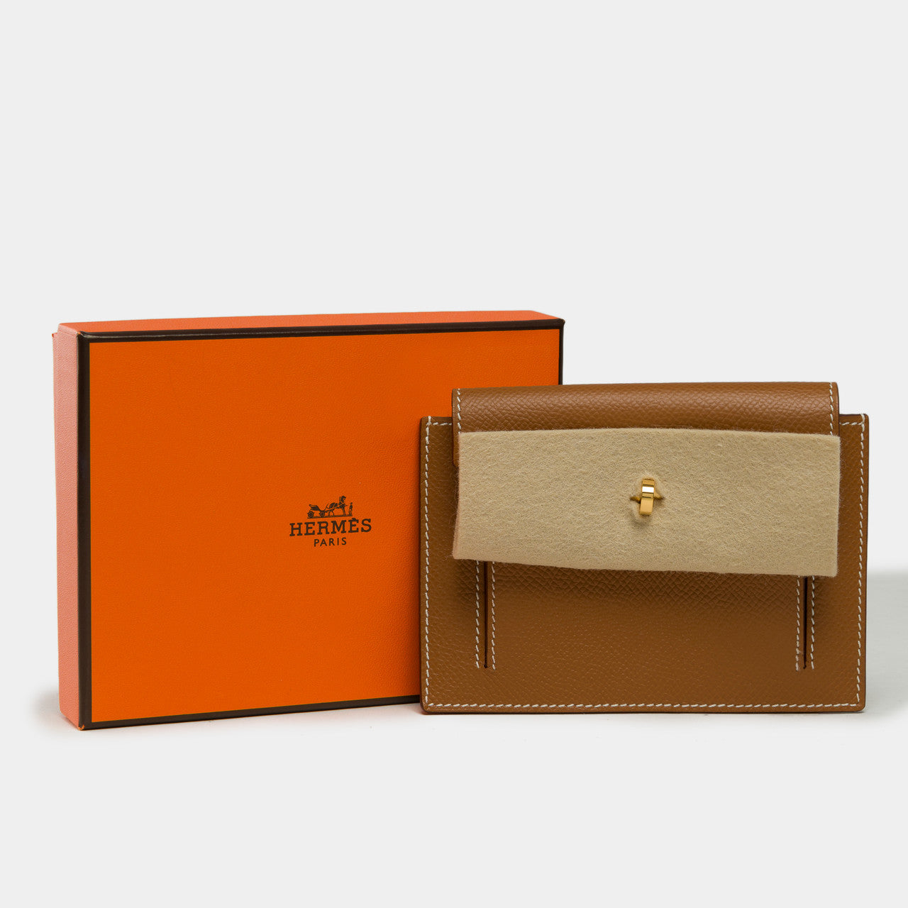Accessoire HERMES Kelly Pocket en Cuir Doré - 101796