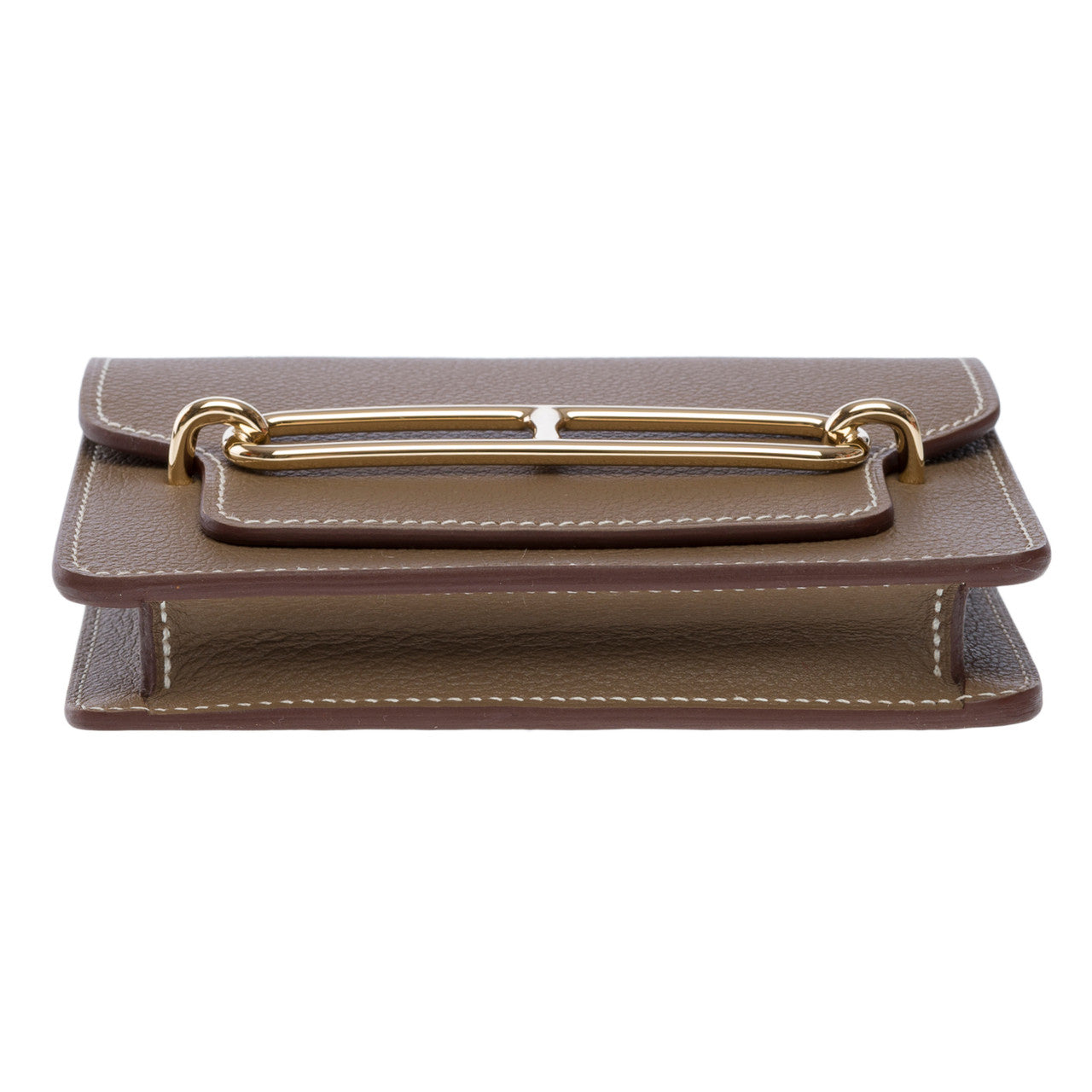 Accessoire HERMES Roulis Slim en Cuir Étoupe - 101795