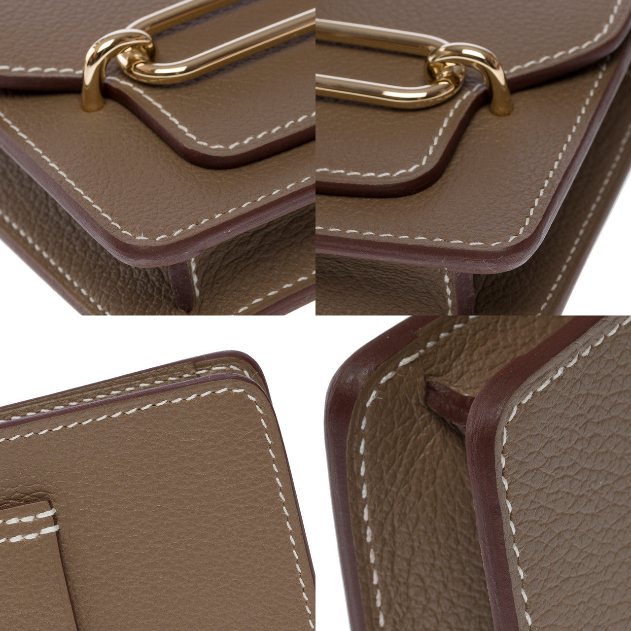 Accessoire HERMES Roulis Slim en Cuir Étoupe - 101795