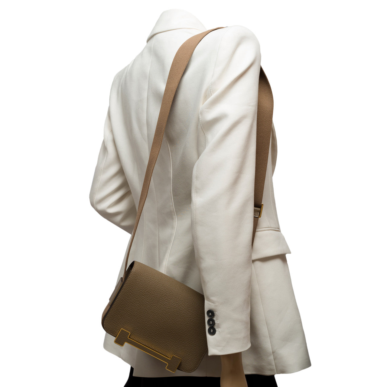 Accessoire HERMES Roulis Slim en Cuir Étoupe - 101795