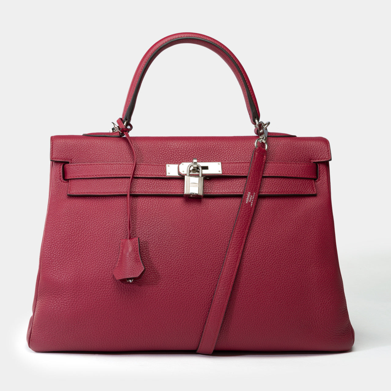 Sac HERMES Kelly 35 en Cuir Bordeaux - 101951