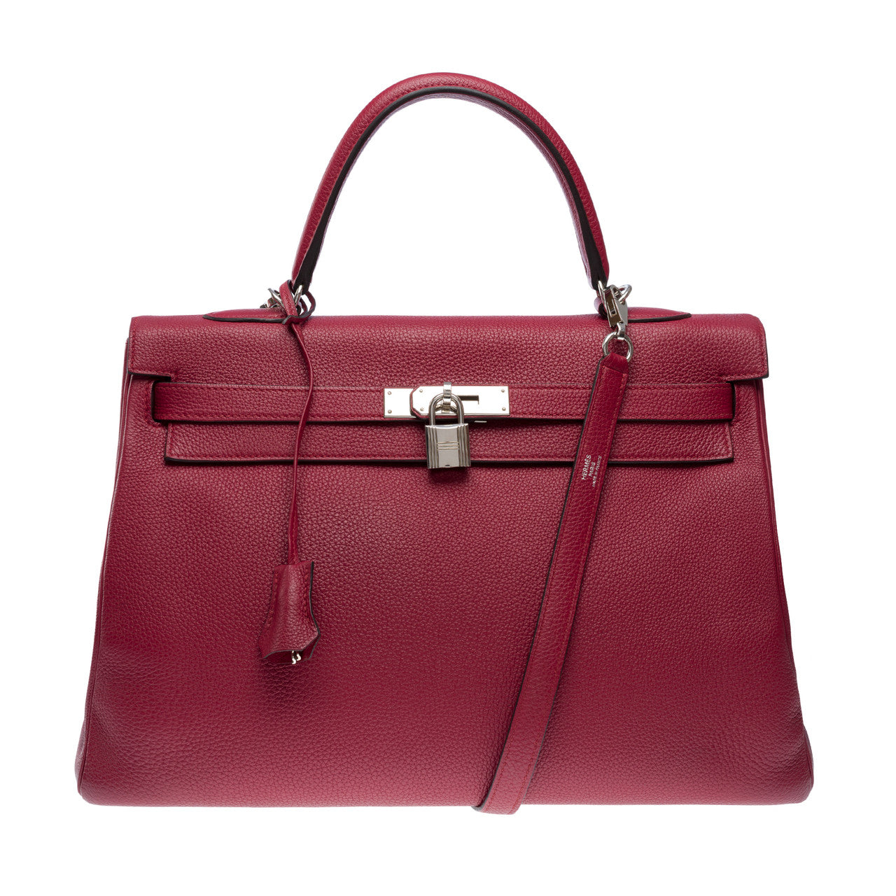 Sac HERMES Kelly 35 en Cuir Bordeaux - 101951