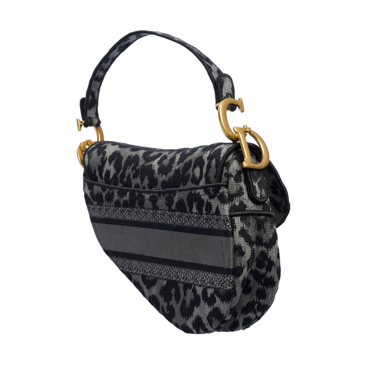 Sac DIOR Saddle en Tweed Gris - 102018
