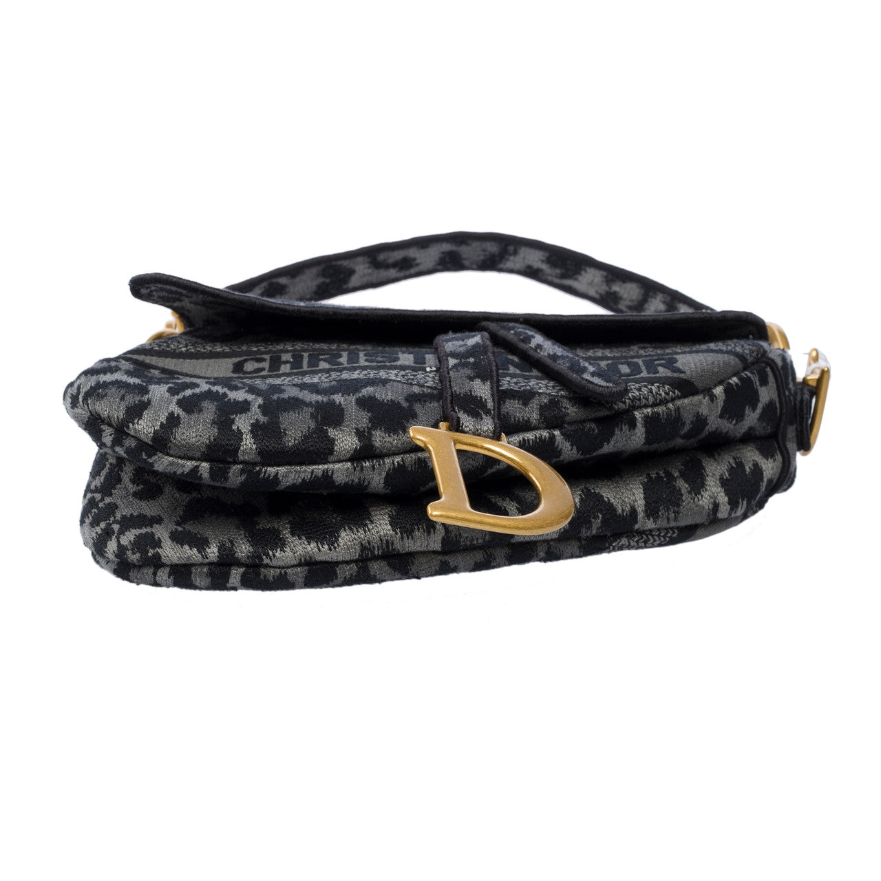 Sac DIOR Saddle en Tweed Gris - 102018