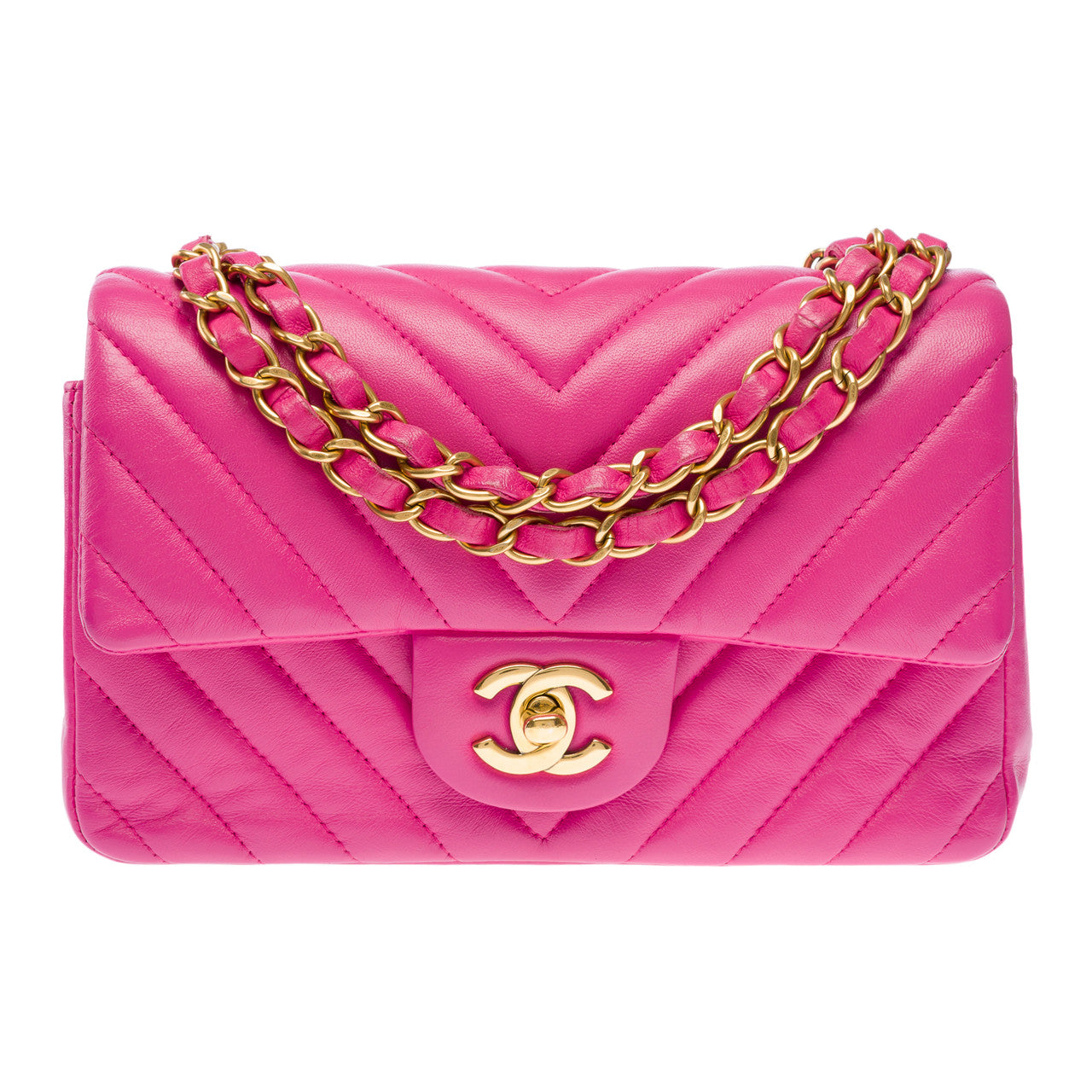 Sac CHANEL Timeless/Classique en Cuir Rose - 102117