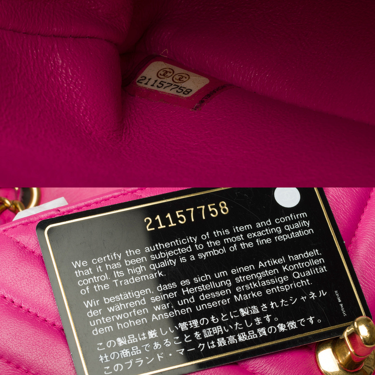 Sac CHANEL Timeless/Classique en Cuir Rose - 102117