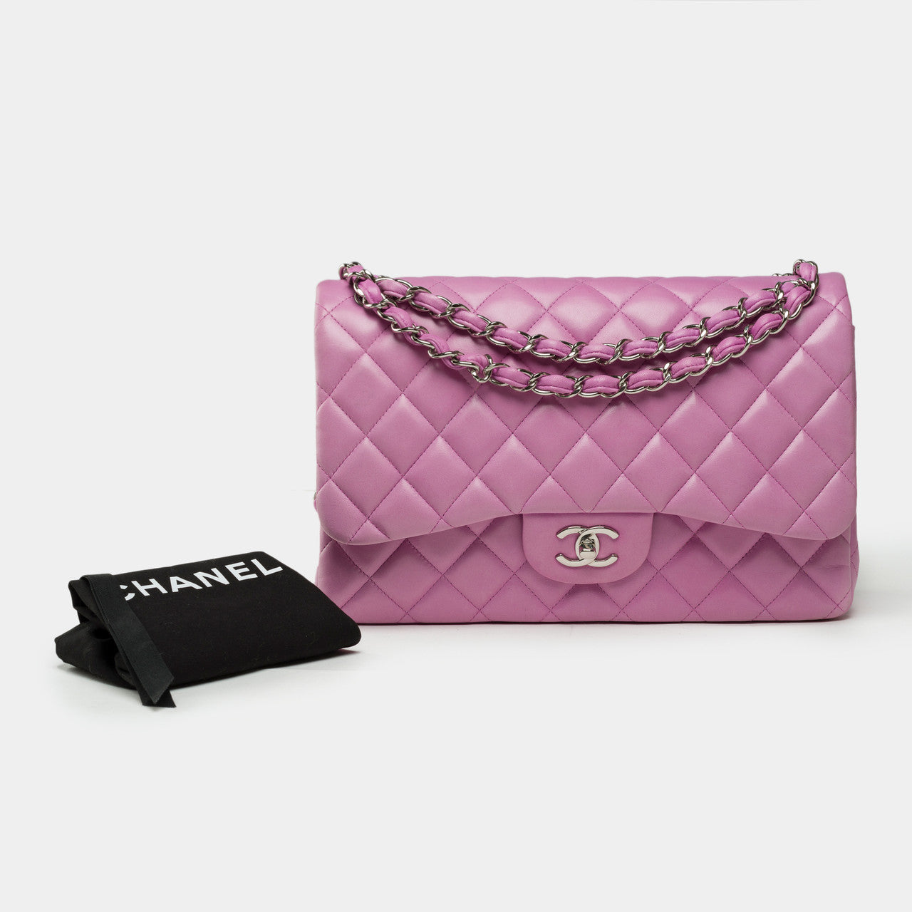 Sac CHANEL Timeless/Classique en Cuir Violet - 101963