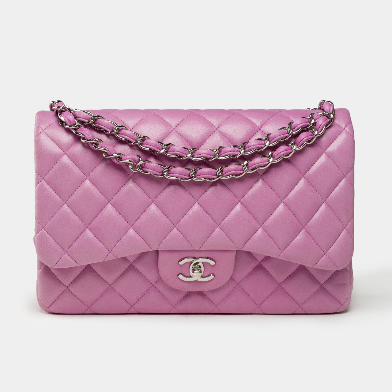 Sac CHANEL Timeless/Classique en Cuir Violet - 101963