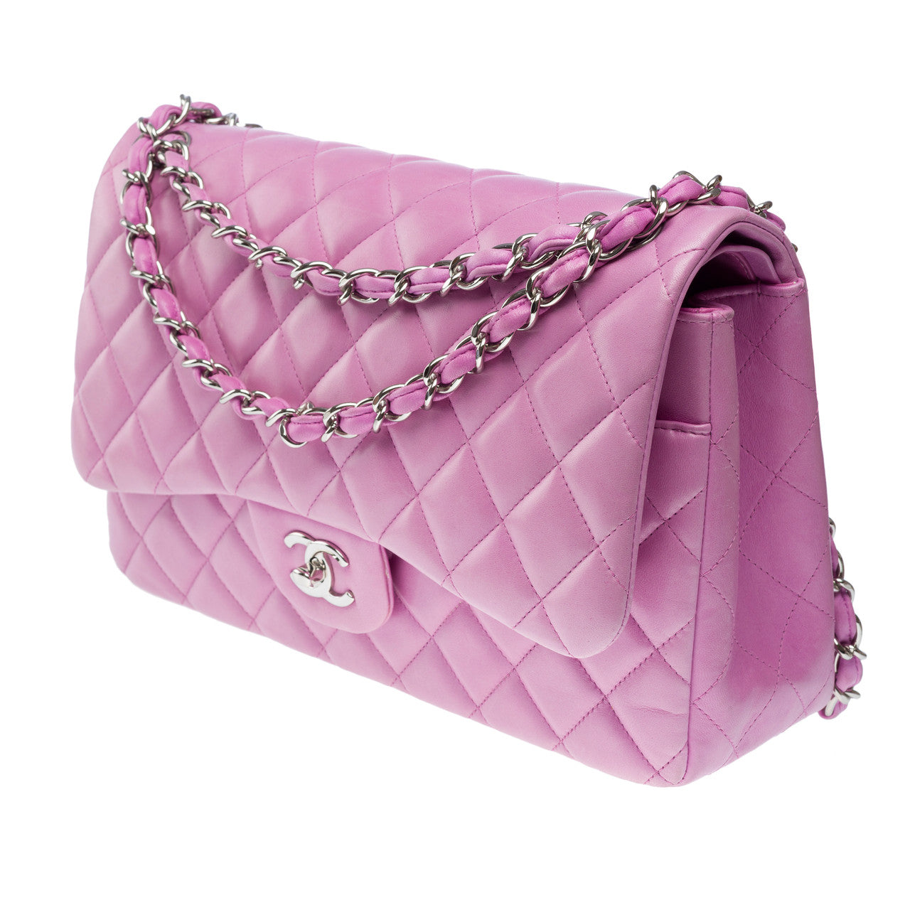 Sac CHANEL Timeless/Classique en Cuir Violet - 101963