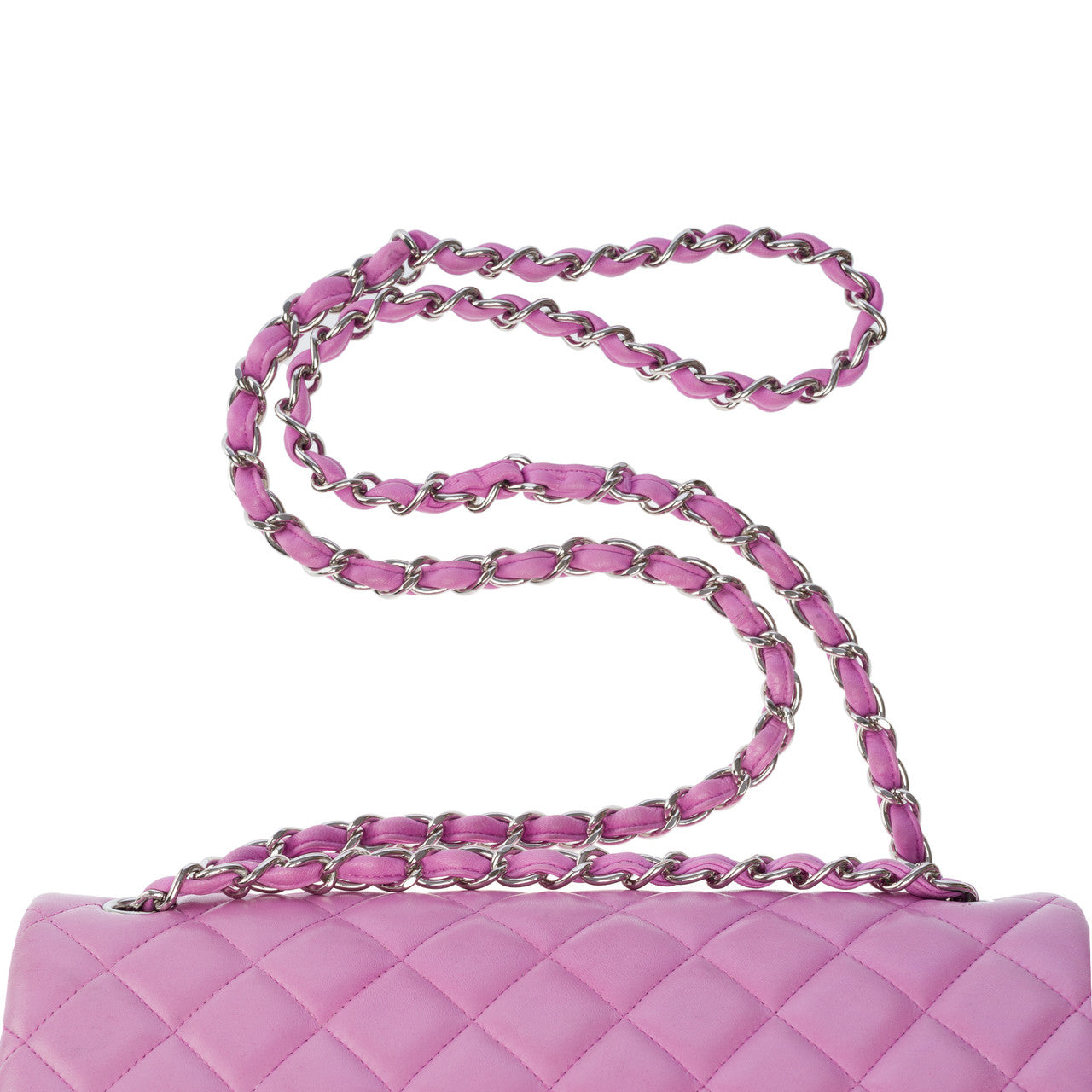 Sac CHANEL Timeless/Classique en Cuir Violet - 101963