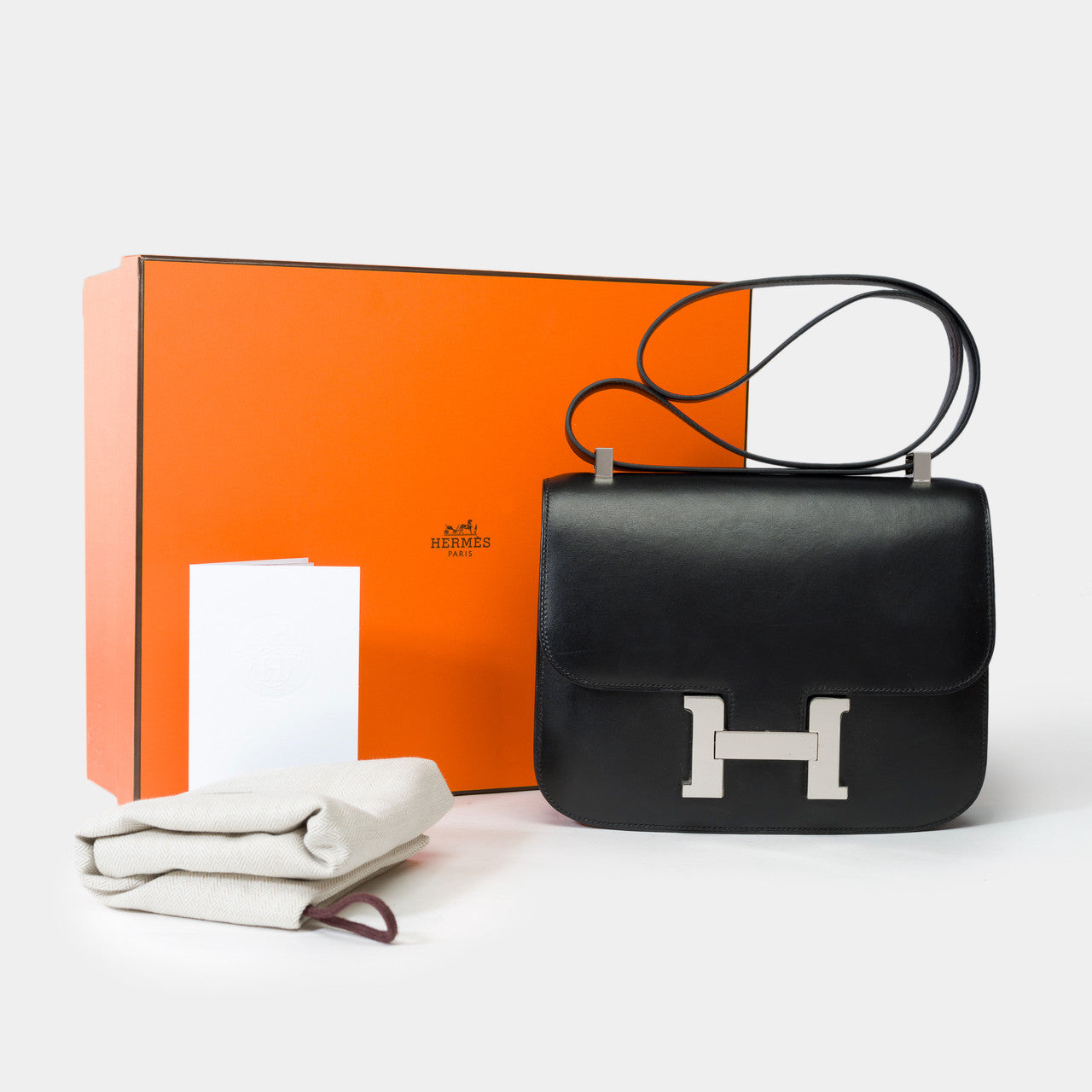 Sac HERMES Constance en Cuir Noir - 102148