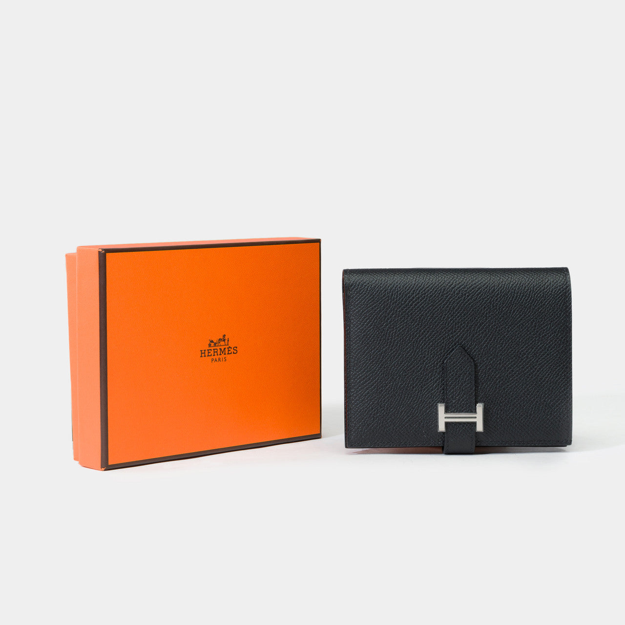 Accessoire HERMES Bearn en Cuir Noir - 102144