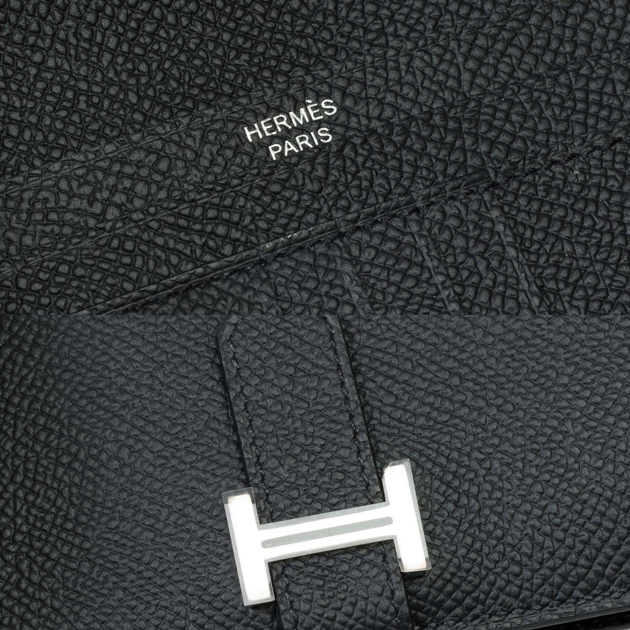 Accessoire HERMES Bearn en Cuir Noir - 102144