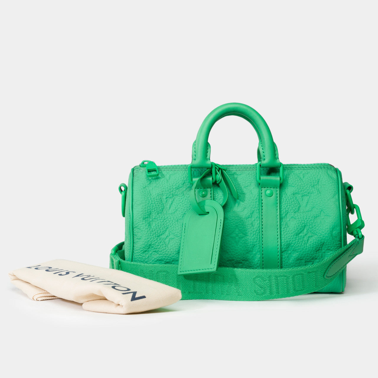 Sac LOUIS VUITTON Keepall en Cuir Vert - 102181