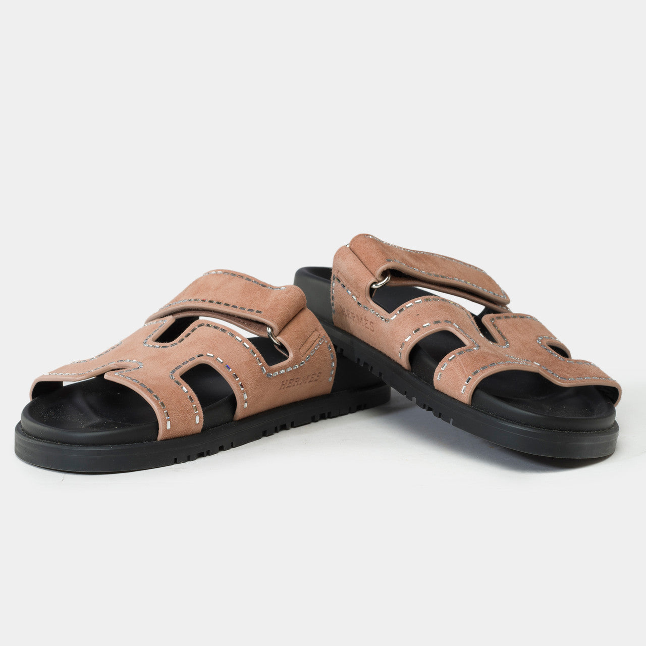 Chaussure HERMES Chypre en Velours Marron - 102218