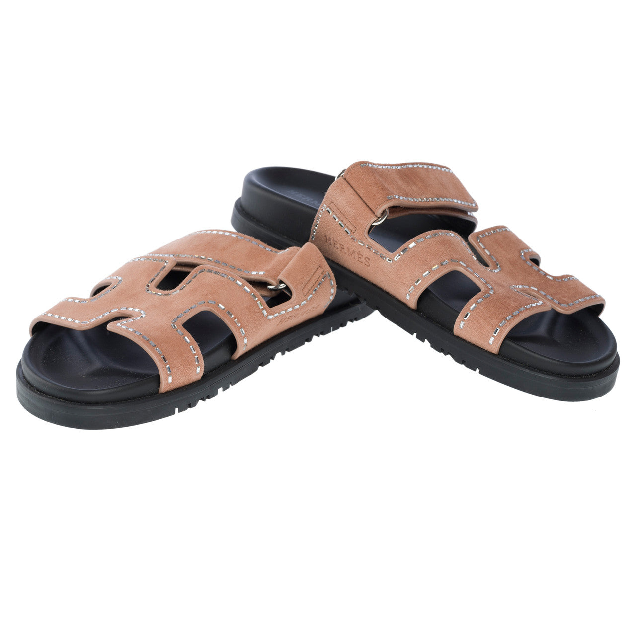 Chaussure HERMES Chypre en Velours Marron - 102218
