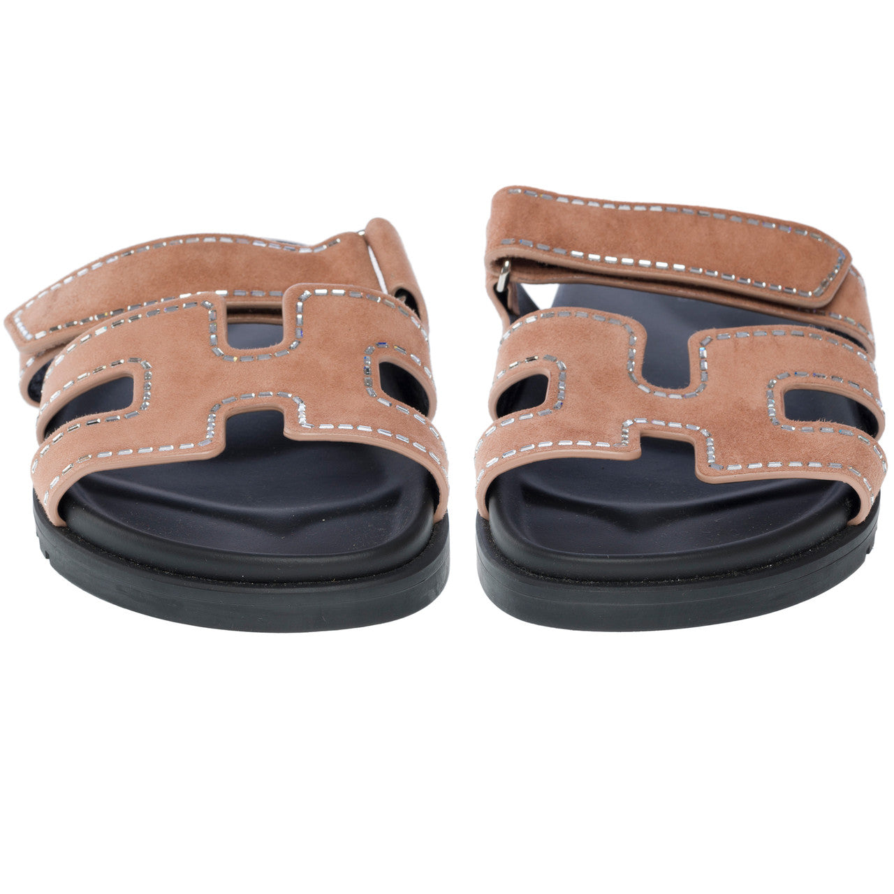 Chaussure HERMES Chypre en Velours Marron - 102218