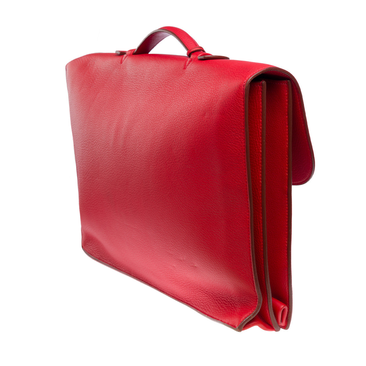 Sac HERMES Sac a depeches en Cuir Rouge - 102192