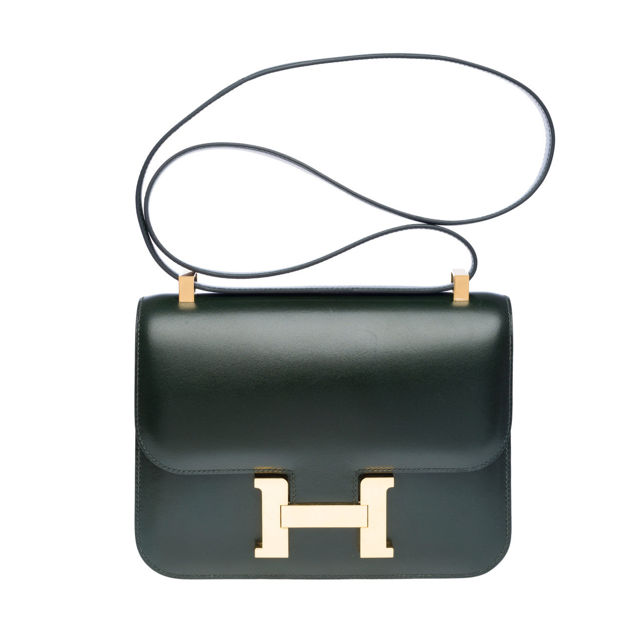 Sac HERMES Constance en Cuir Vert - 102189