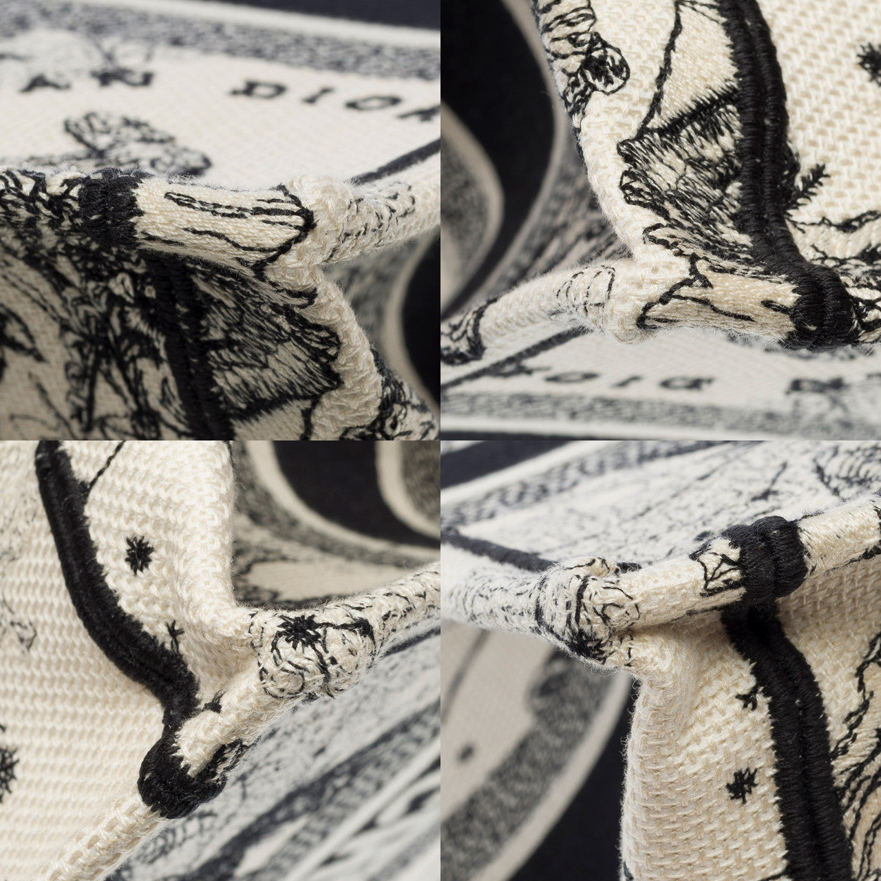 Sac DIOR Book Tote en Toile Blanc - 102258