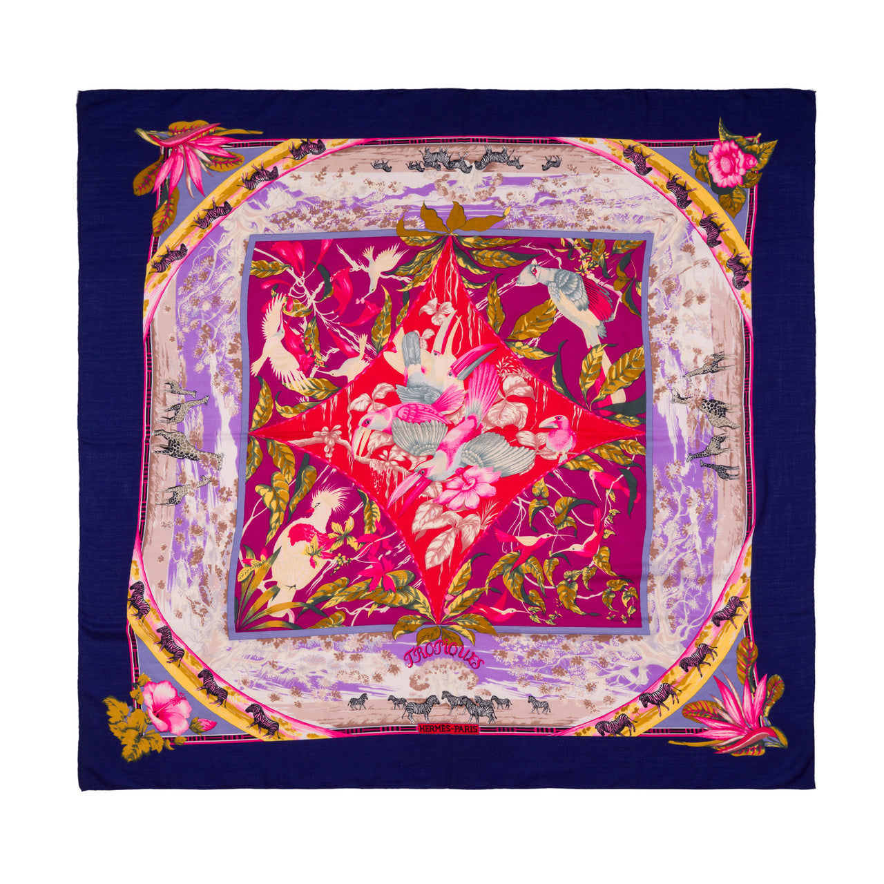 Accessoire HERMES Chale 140 en Cachemire Rose - 102252