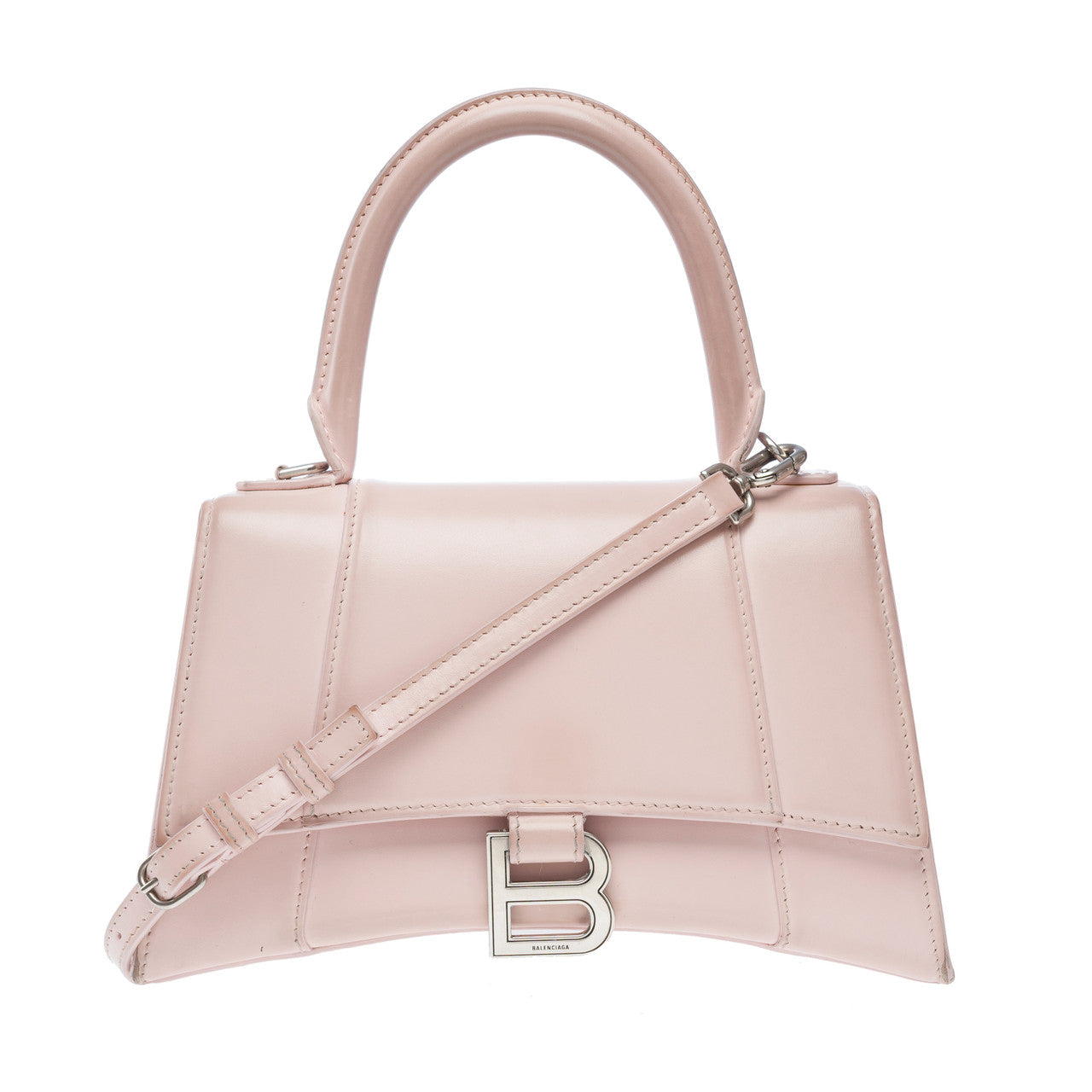 Sac BALENCIAGA Hourglass en Cuir Rose - 102269