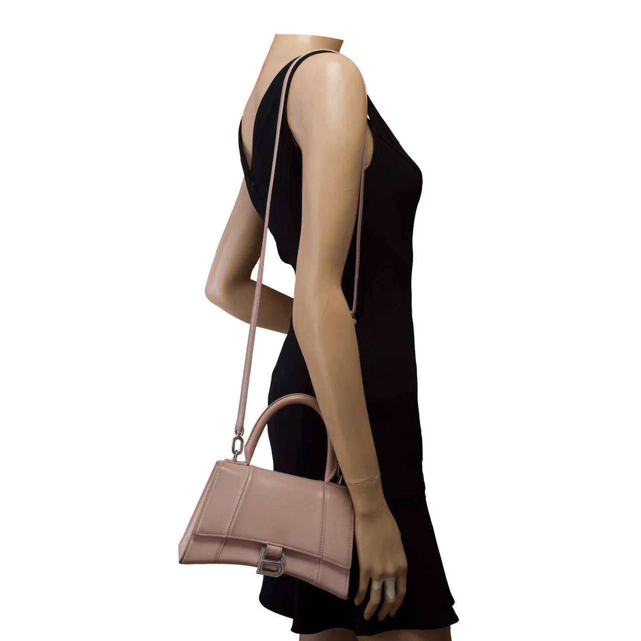 Sac BALENCIAGA Hourglass en Cuir Rose - 102269