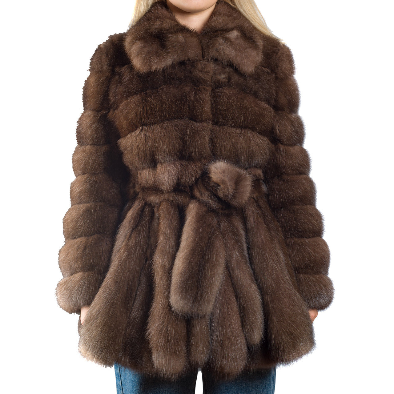 Vêtement NON SIGNE / UNSIGNED en Fourrure Marron - 102233