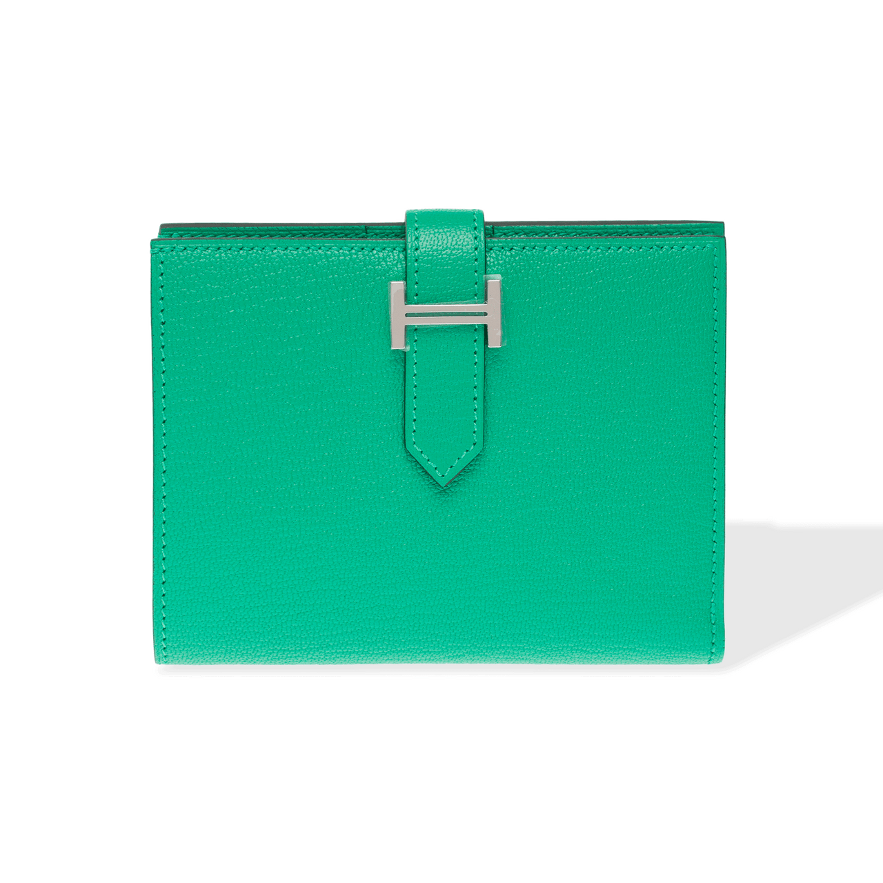 Accessoire HERMES Bearn en Cuir Vert - 102300