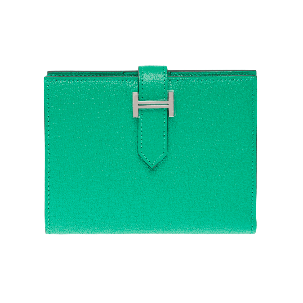 Accessoire HERMES Bearn en Cuir Vert - 102300
