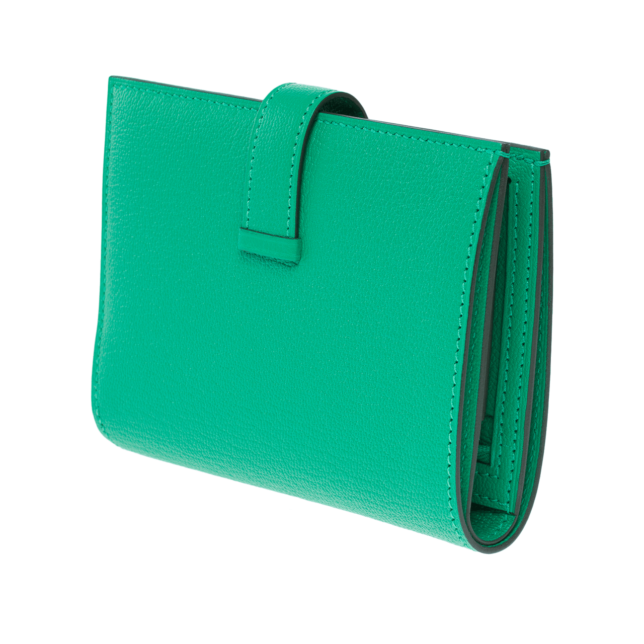 Accessoire HERMES Bearn en Cuir Vert - 102300