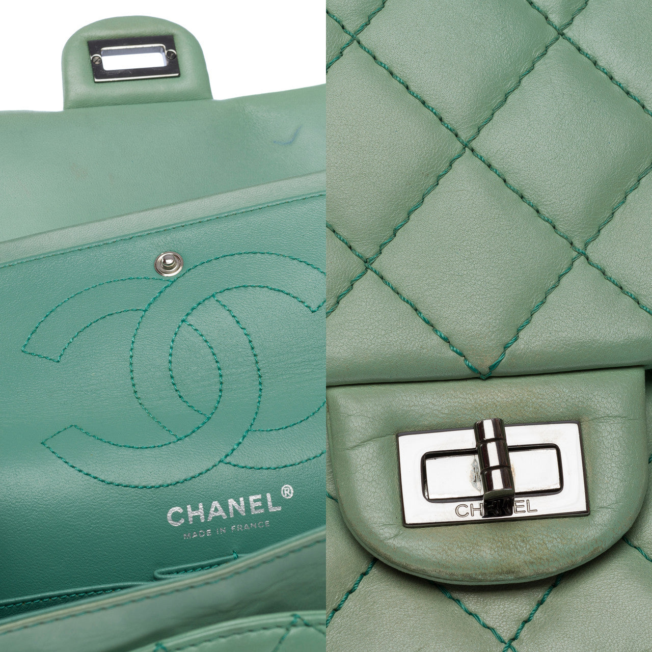 Sac CHANEL 2.55 en Cuir Vert - 102400