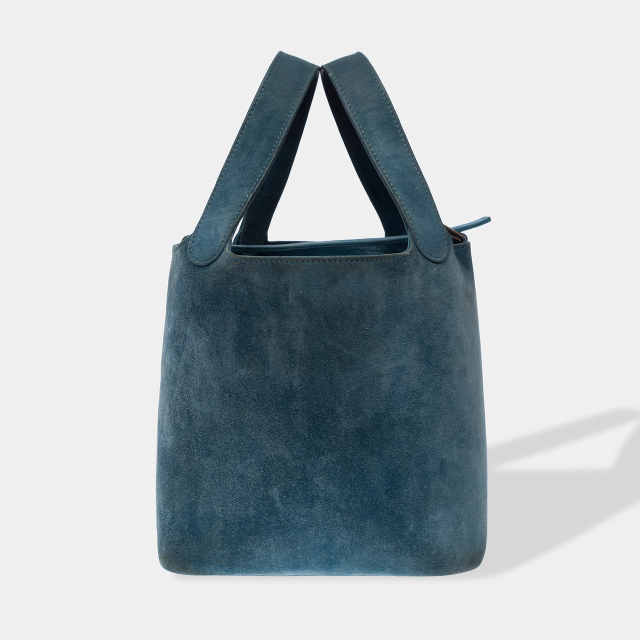 Sac HERMES Picotin en Suède Bleu - 102403