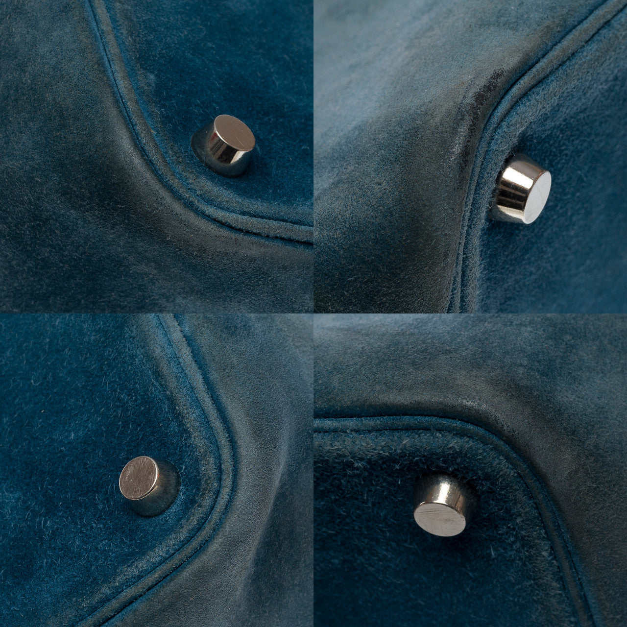 Sac HERMES Picotin en Suède Bleu - 102403