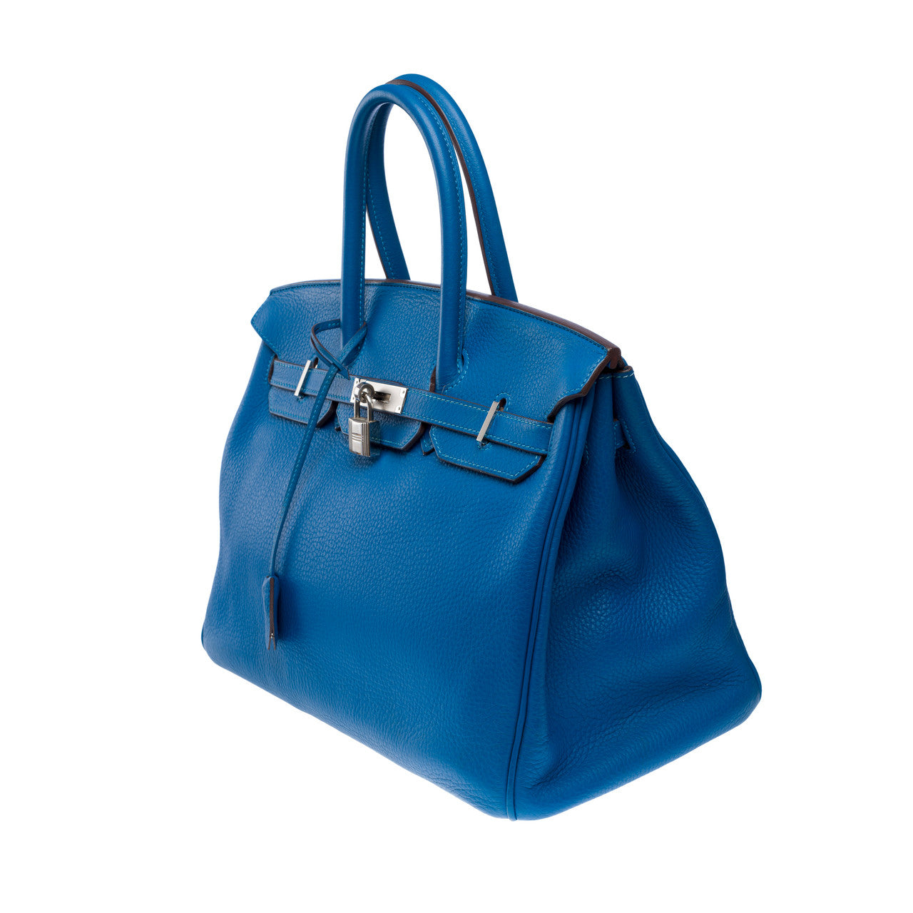 Sac HERMES Birkin 35 en Cuir Bleu - 102419