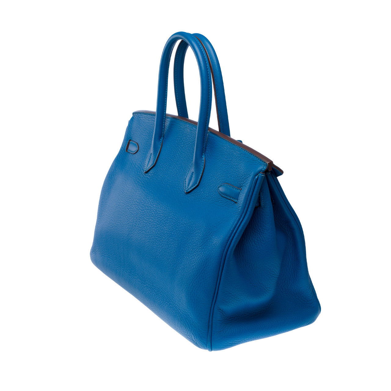 Sac HERMES Birkin 35 en Cuir Bleu - 102419