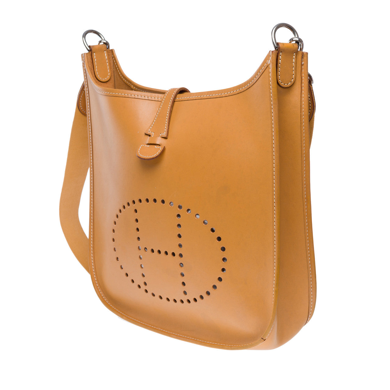 Sac HERMES Evelyne en Cuir Beige - 102187
