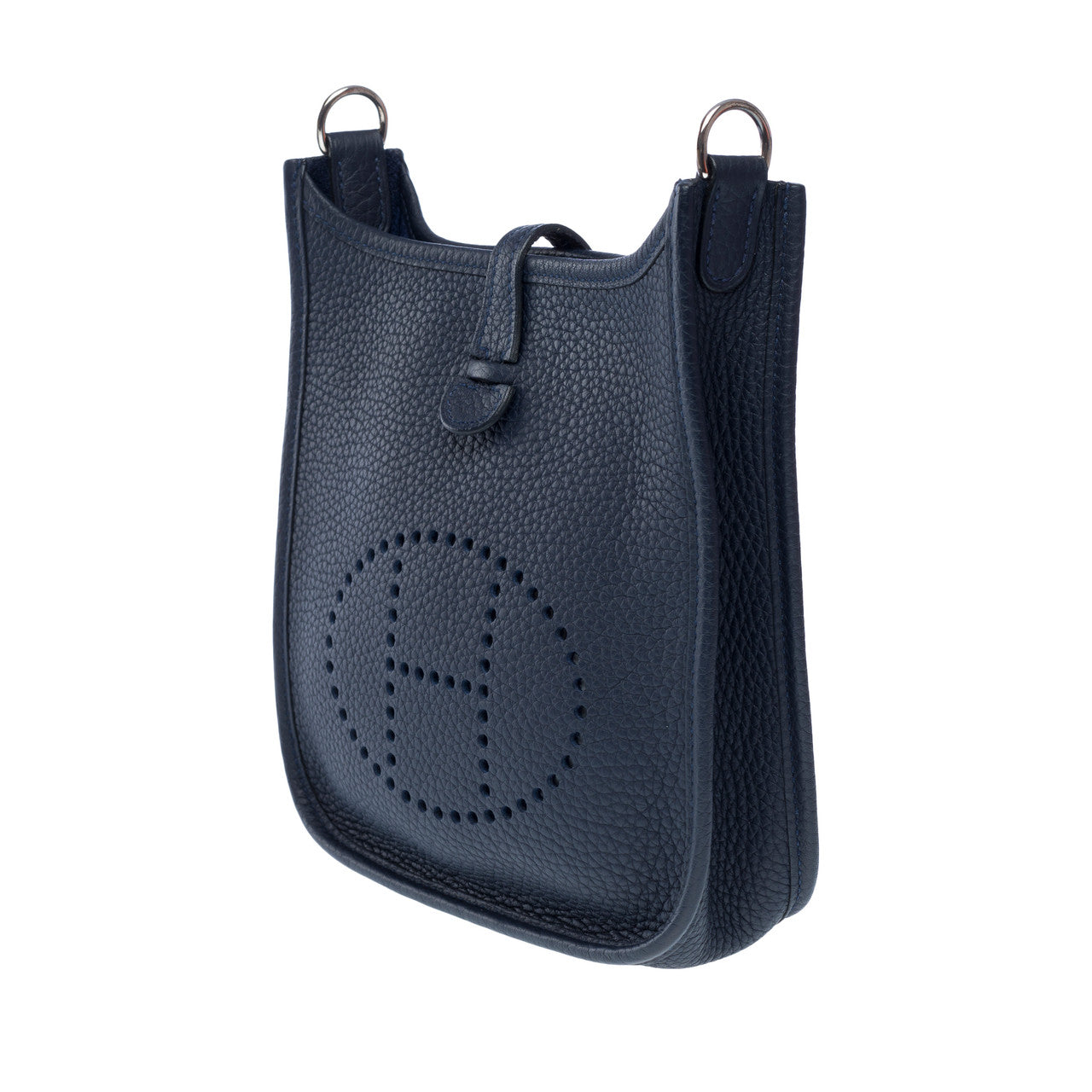 Sac HERMES Evelyne en Cuir Bleu Marine - 102441