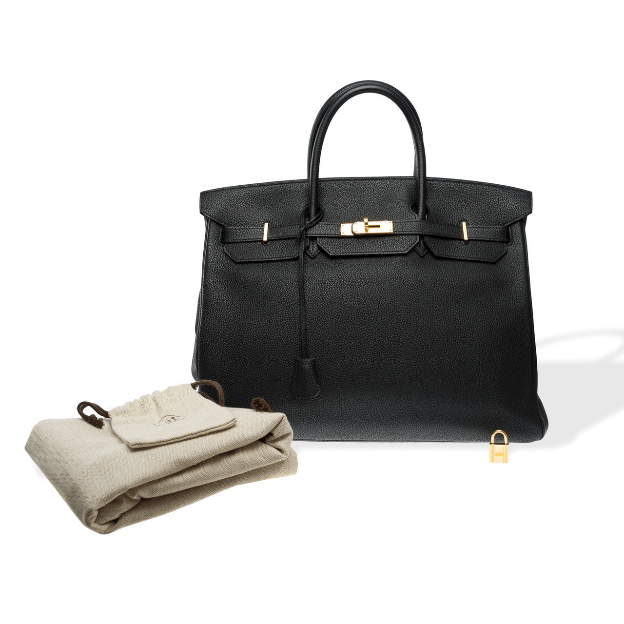 Sac HERMES Birkin 40 en Cuir Noir - 102347