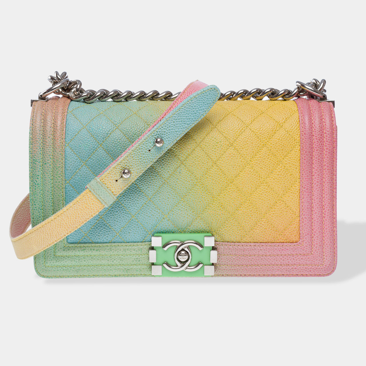 Sac CHANEL Boy en Cuir Multicolor - 102437