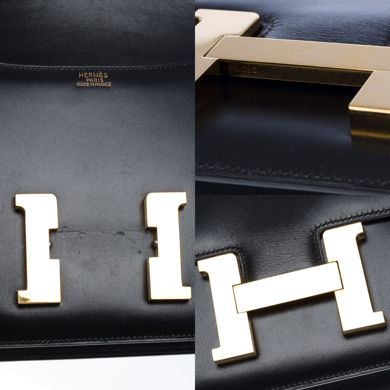 Sac HERMES Constance en Cuir Noir - 102452