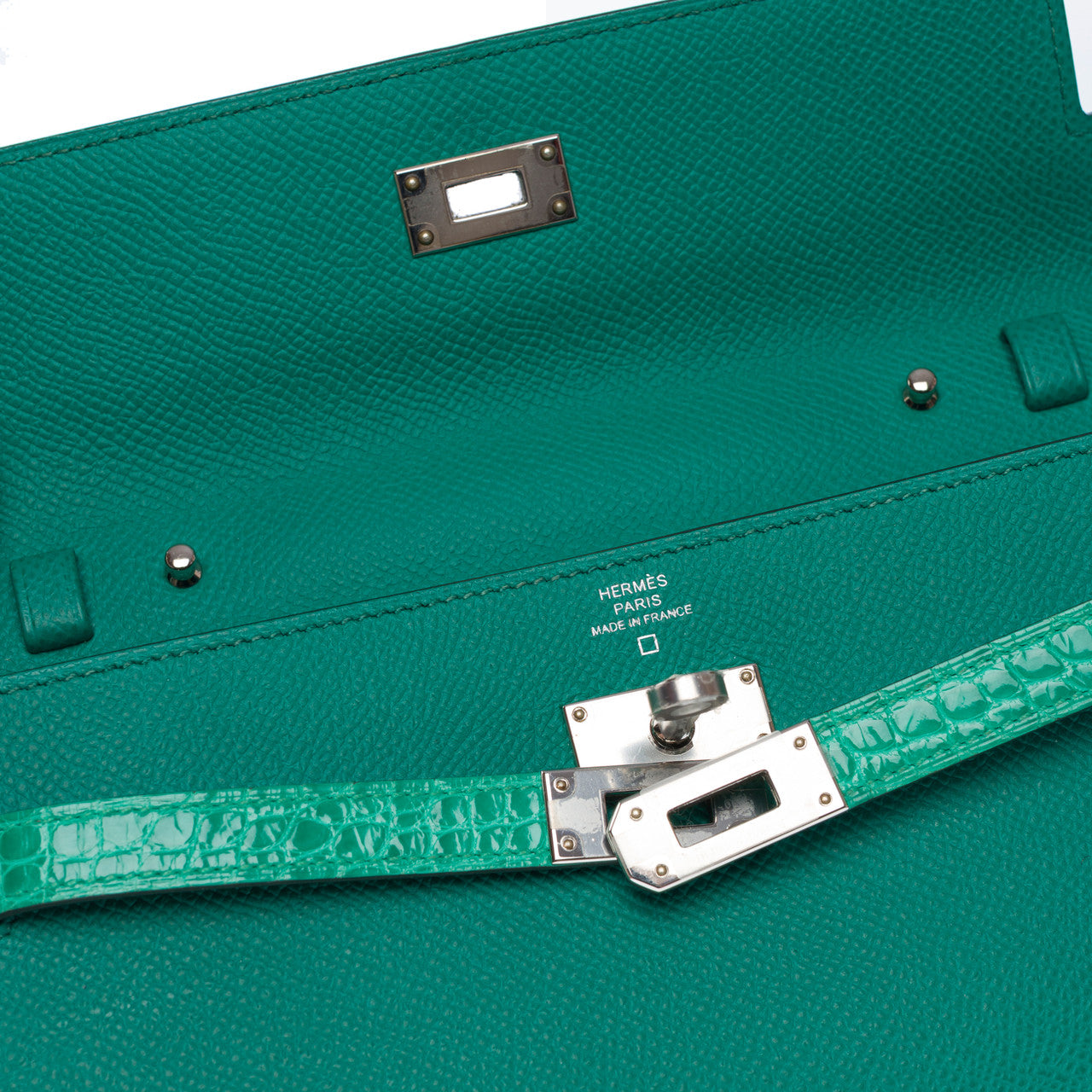 Sac HERMES Kelly to go en Cuir Vert - 102486