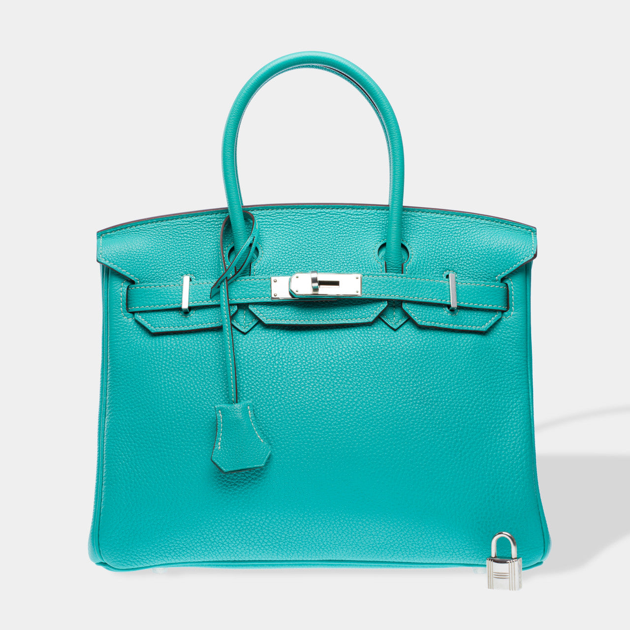 Sac HERMES Birkin 30 en Cuir Bleu - 102533