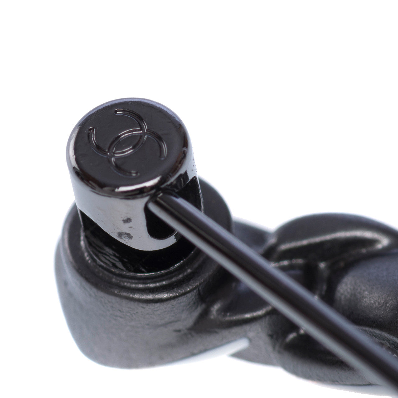 Bijoux CHANEL CC en Cuir Noir - 102492