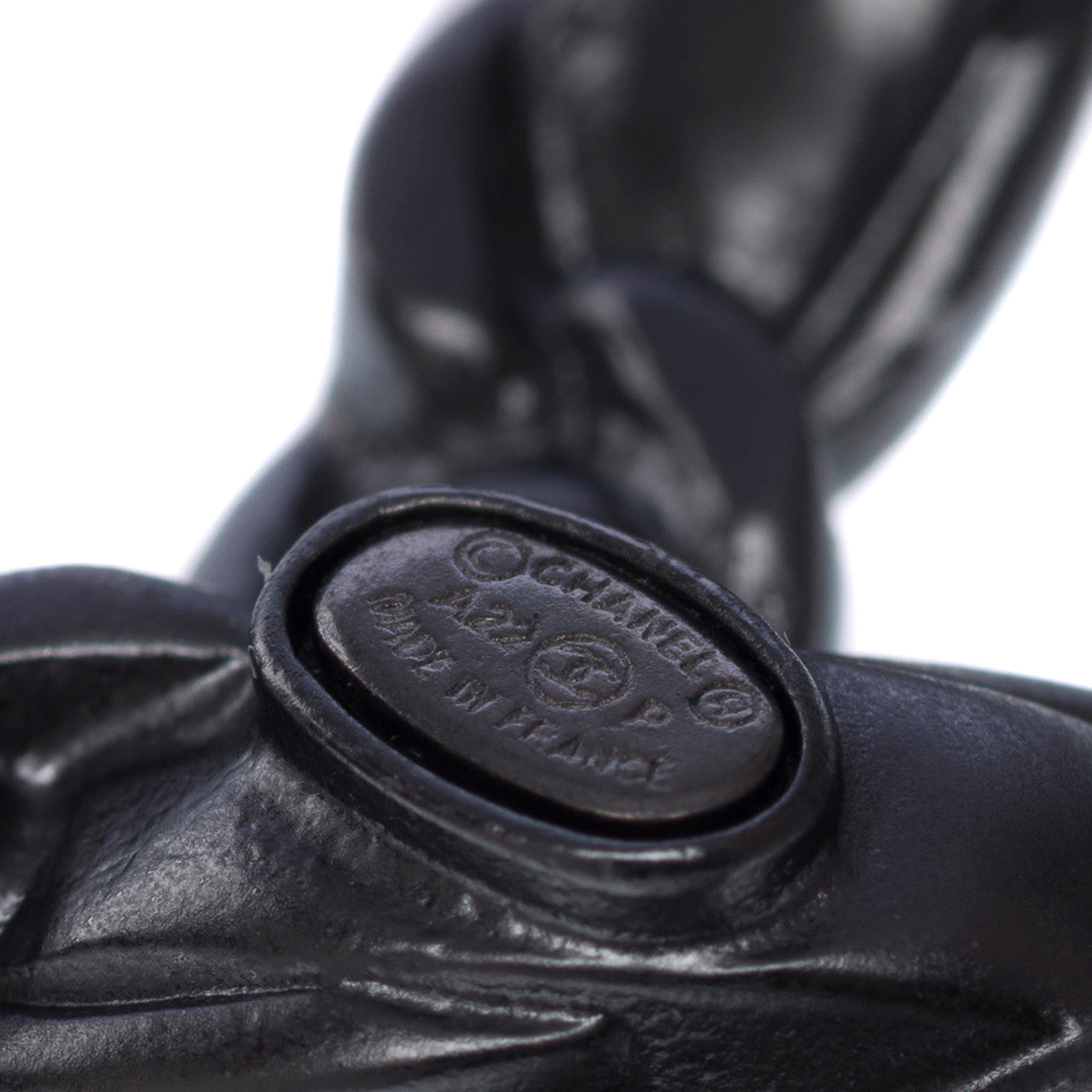 Bijoux CHANEL CC en Cuir Noir - 102492