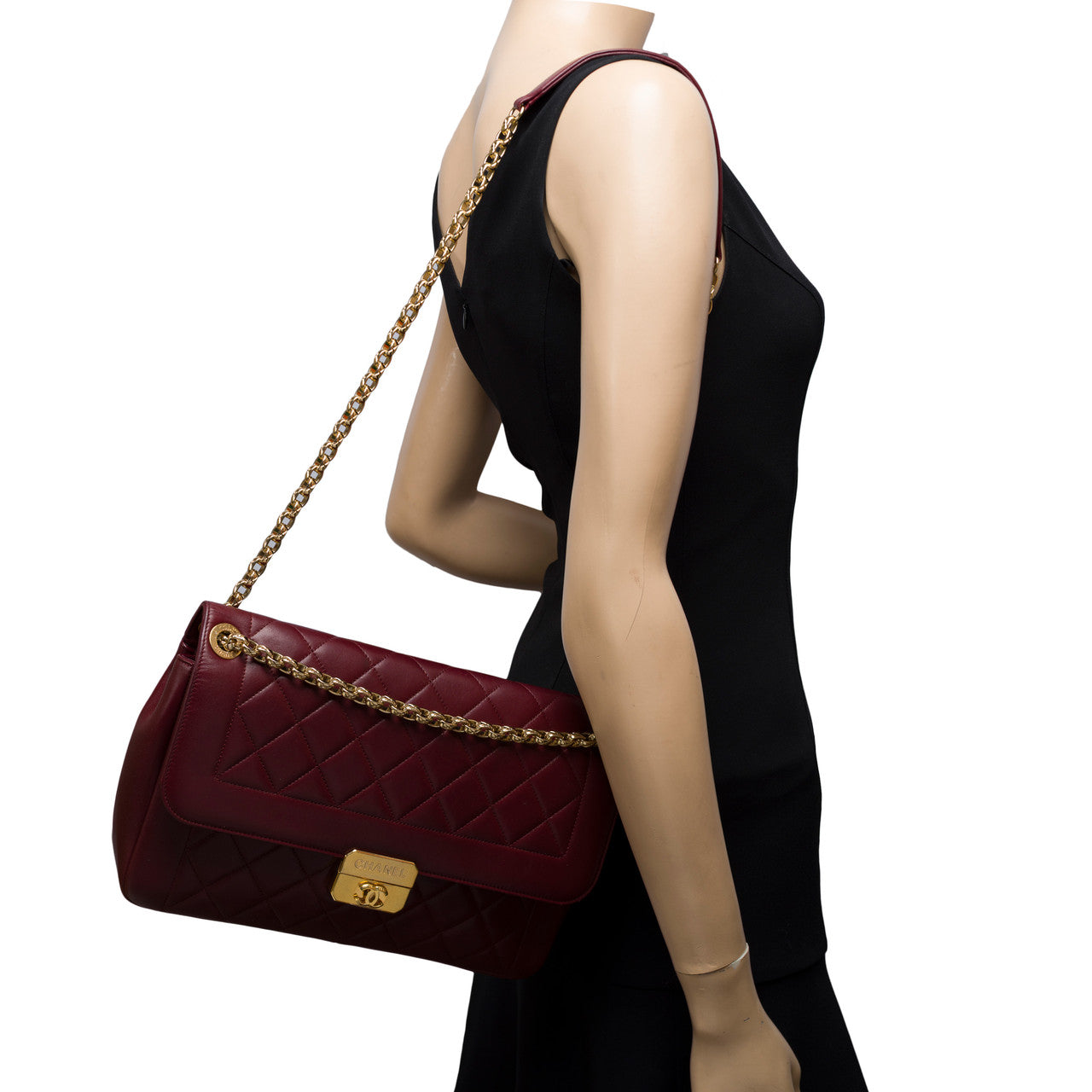 Sac CHANEL en Cuir Bordeaux - 102554